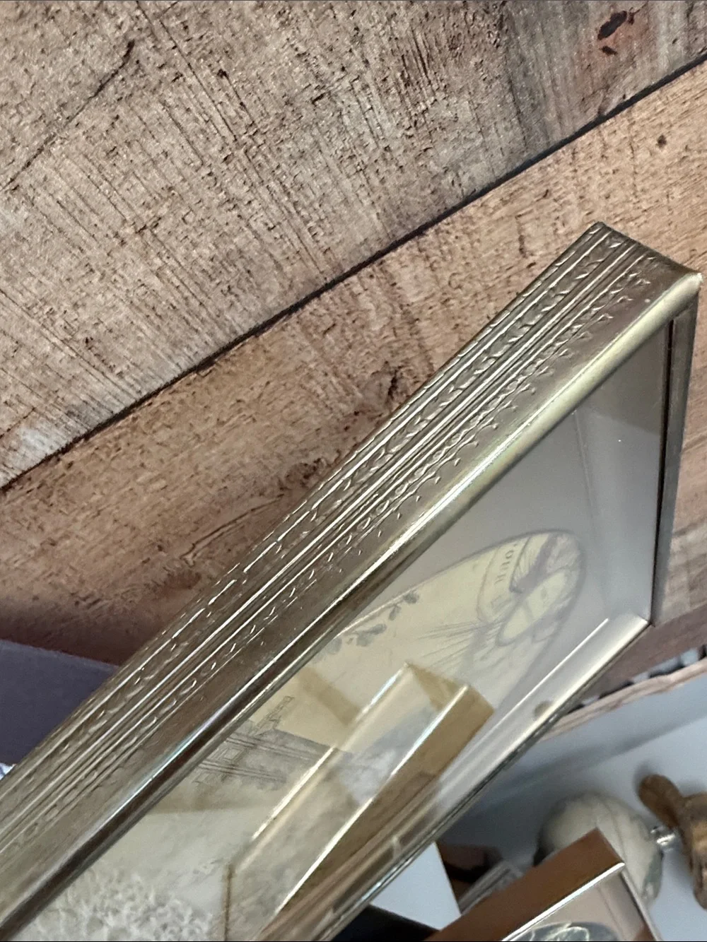 MCM Set of 3 Gold Oval Matted Recessed Shadow Box Picture Frames- Various Sizes